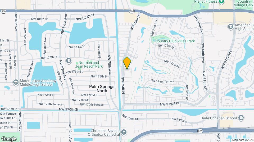 7541 NW 176th Terrace Map and Location Details