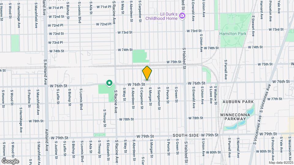 1008 W 76th St Map and Location Details