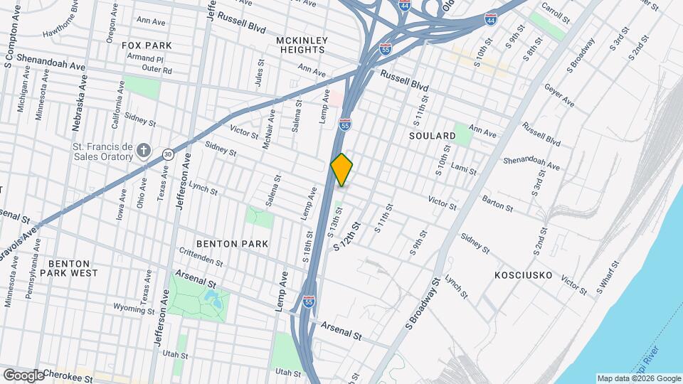 1306 Sidney St Map and Location Details