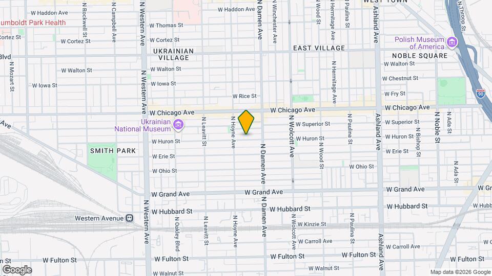 2034 W Huron St, Unit 2 Map and Location Details