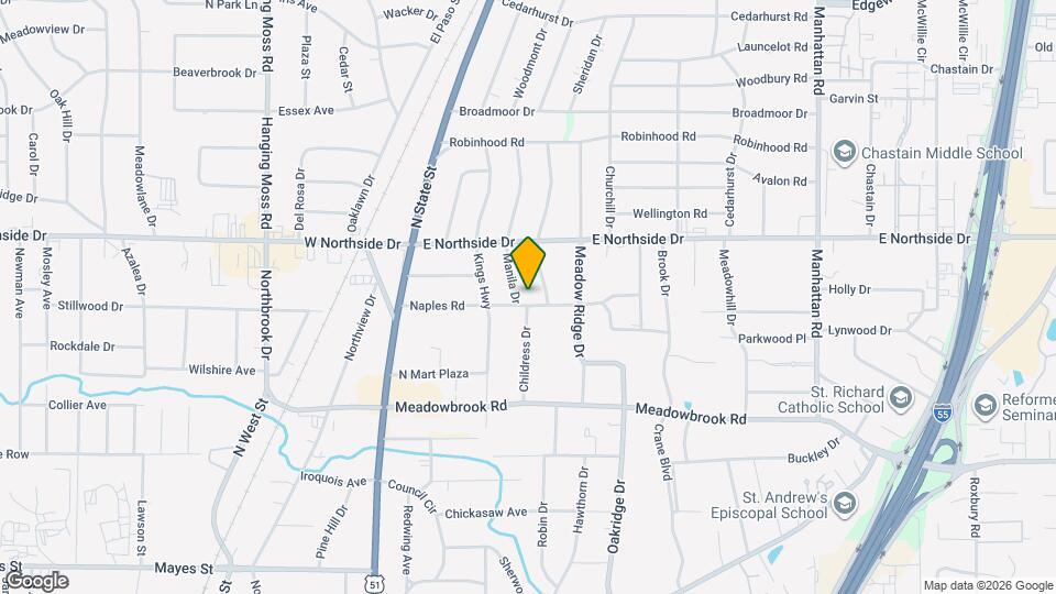 514 Naples Rd Map and Location Details