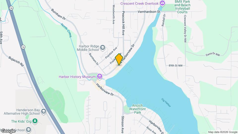 8825 N Harborview Dr, Unit B Map and Location Details