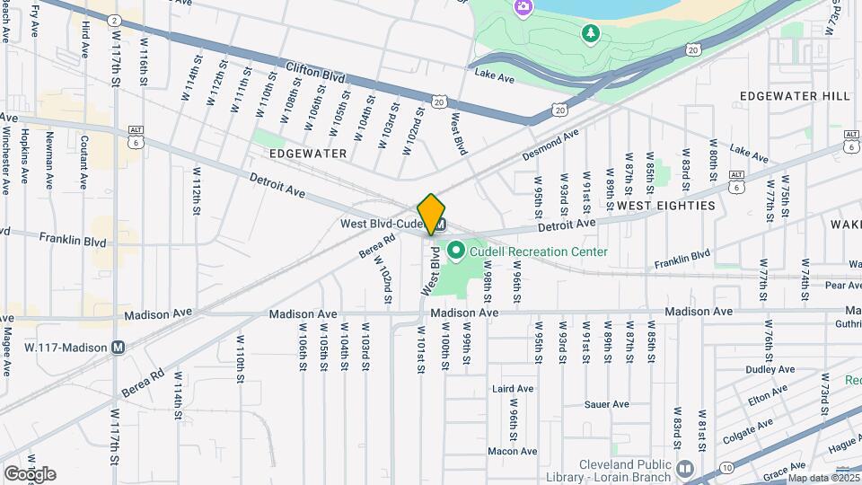 10025 Detroit Ave Map and Location Details