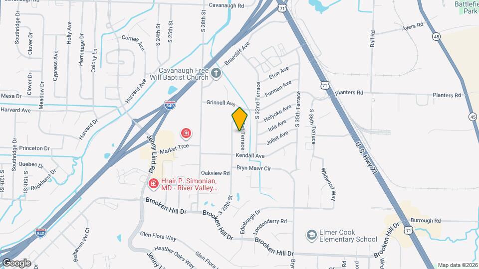 8612 S 31st Ter Map and Location Details