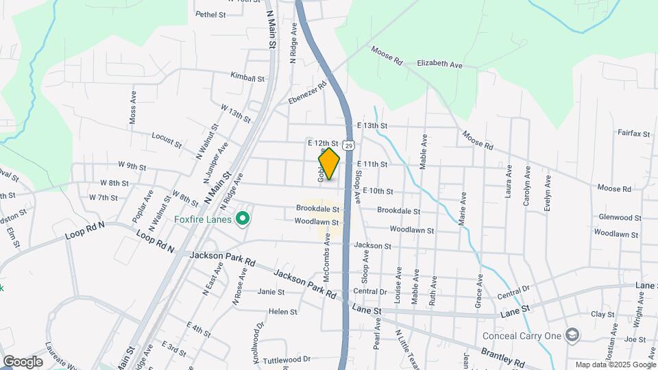 605 E 10th St Map and Location Details