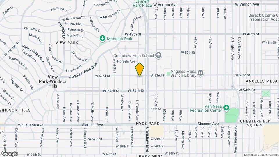 5308 S Victoria Ave Map and Location Details