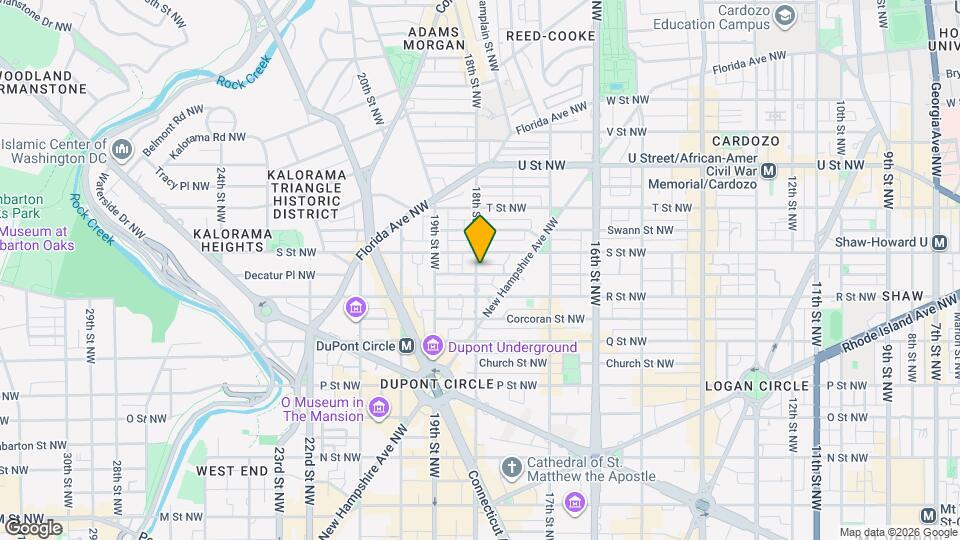 1743 18th St NW, Unit B Map and Location Details