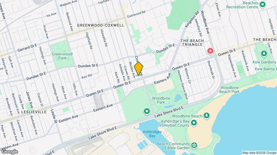 1602 Queen St E, Unit 101 Map and Location Details
