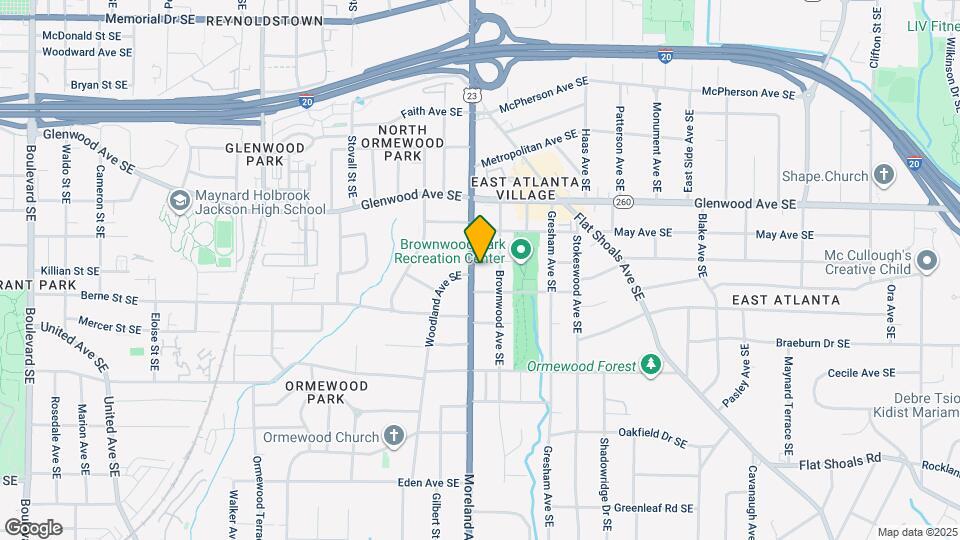 606 Moreland Ave SE Map and Location Details