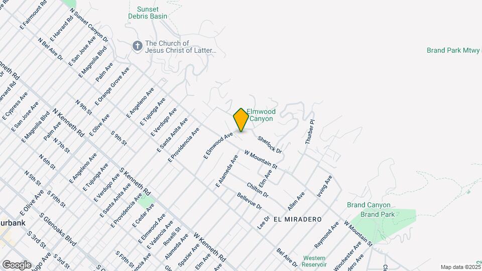 1132 E Elmwood Ave Map and Location Details