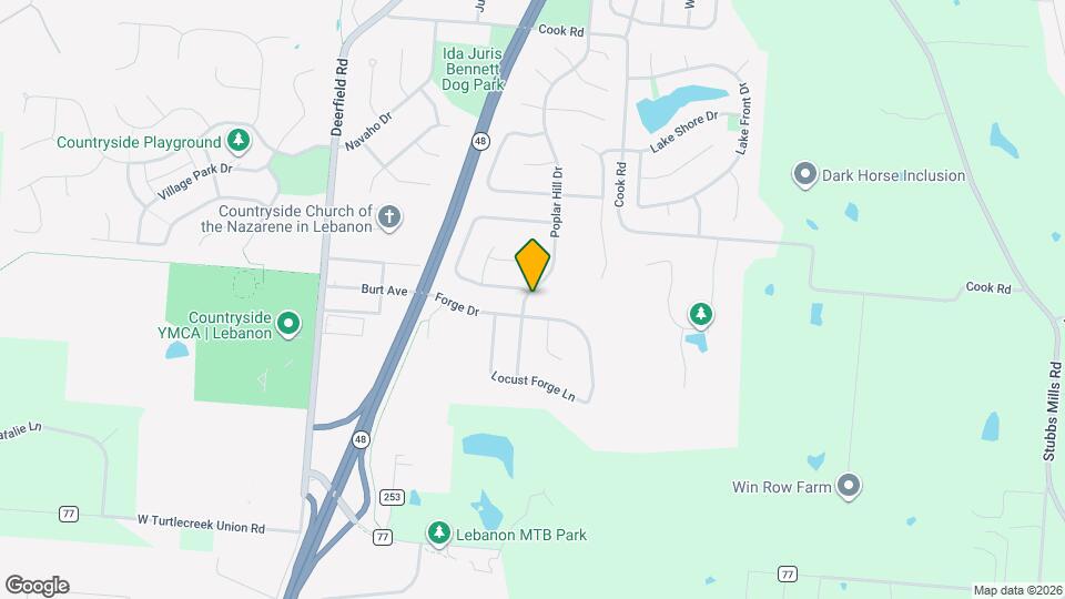 1266 Poplar Hill Dr Mapa y Detalles de la Ubicación