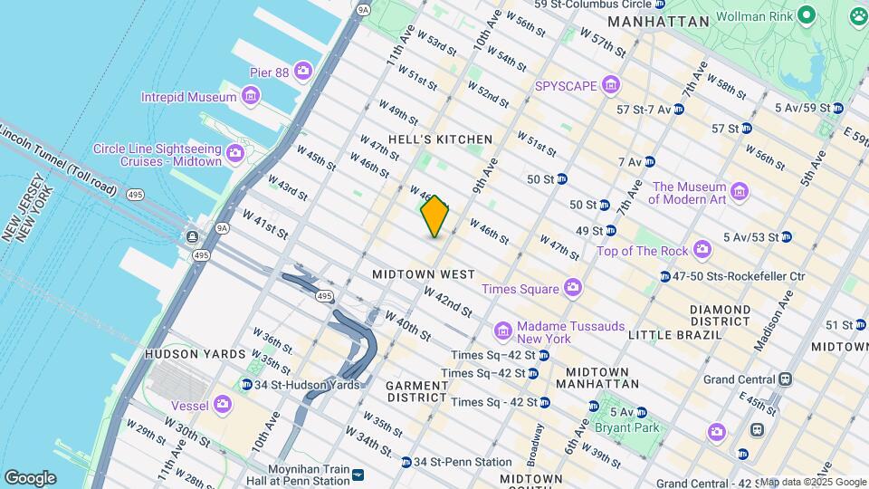 403 W 44th St Map and Location Details