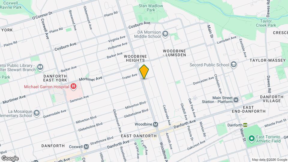 1167 Woodbine Ave Map and Location Details