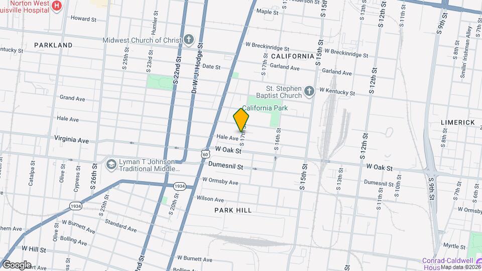 1152 S 17th St Map and Location Details