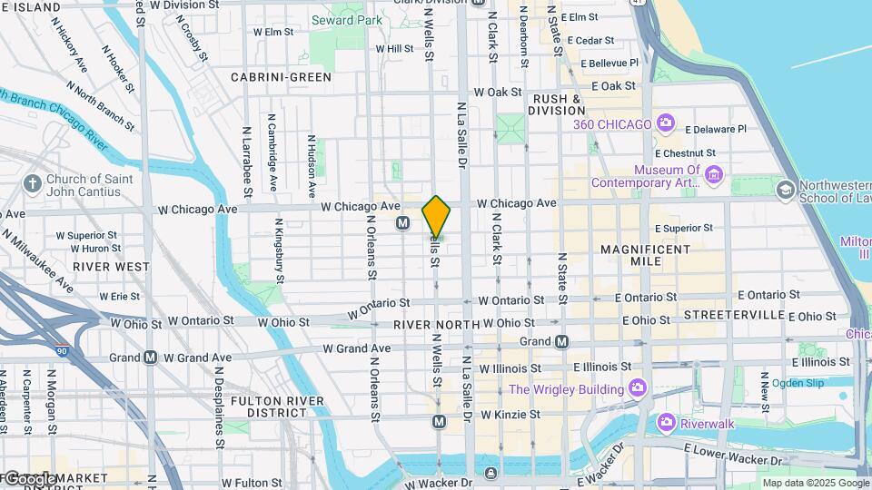 713 N Wells St Map and Location Details