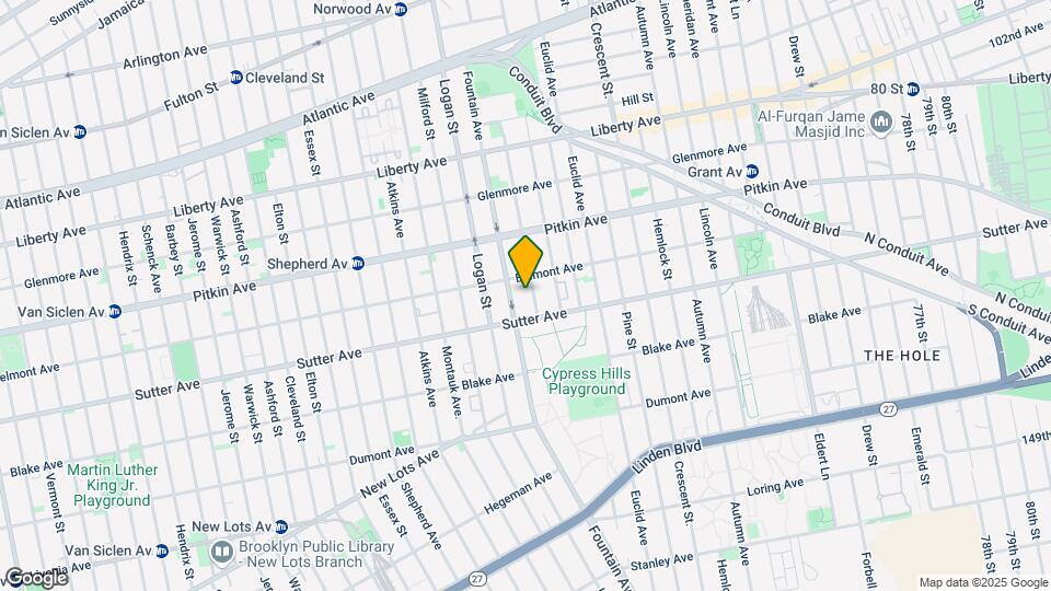 222 Crystal Ave-Unit -1R Map and Location Details