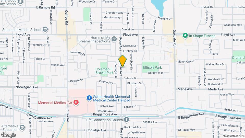 2020 Rose Ave Map and Location Details