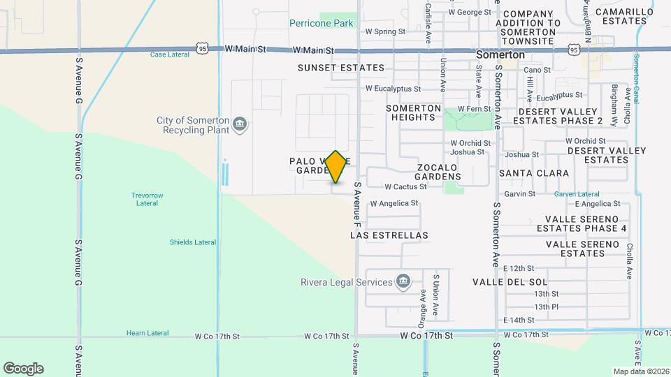 854 S Sunset Ave Map and Location Details