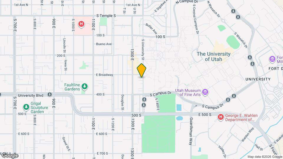 316 S University St Map and Location Details