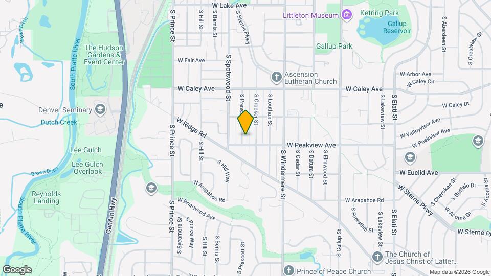 6484 S Prescott St Map and Location Details