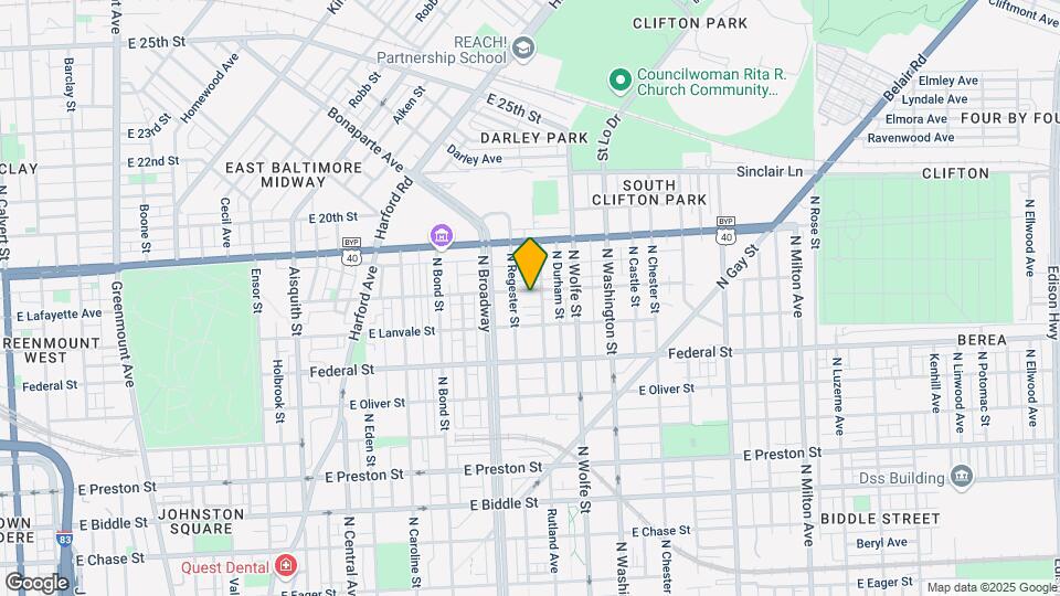 1733 E Lafayette Ave Map and Location Details