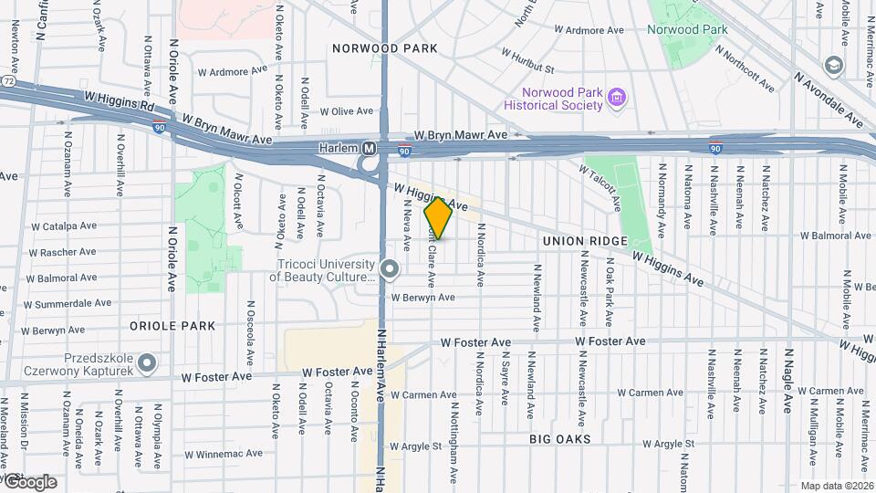 5363 N Mont Clare Ave Map and Location Details