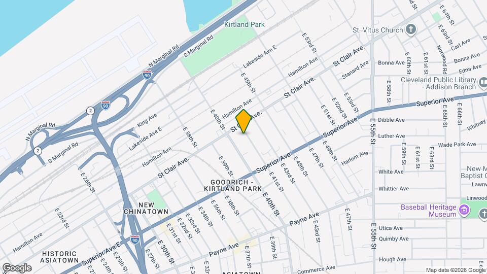 1374 E 41st St Mapa y Detalles de la Ubicación