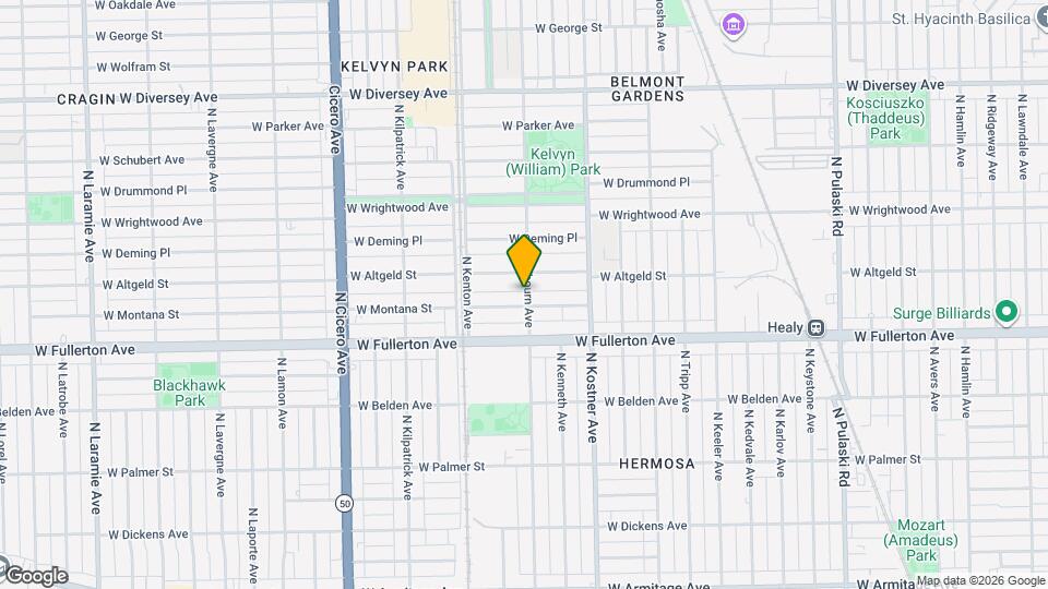 2442 N Kilbourn Ave Map and Location Details