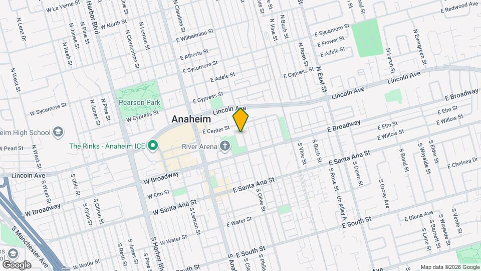 123 S Olive St Map and Location Details