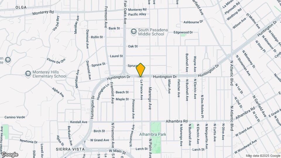1619 Huntington Dr Map and Location Details