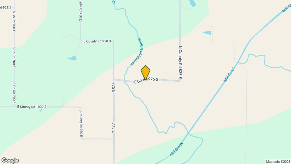 7986 E Co Rd 975 S Map and Location Details
