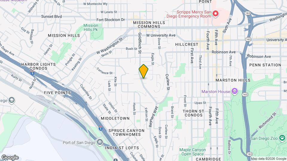 3617-3617 Reynard Way Map and Location Details