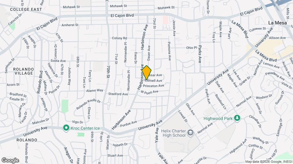 7231 Cornell Ave Map and Location Details