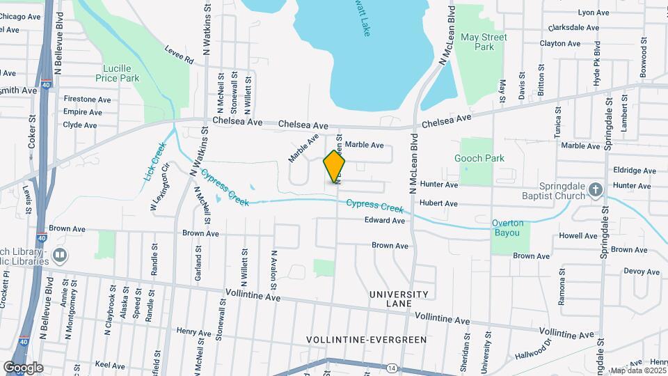 1157 N Evergreen St Map and Location Details