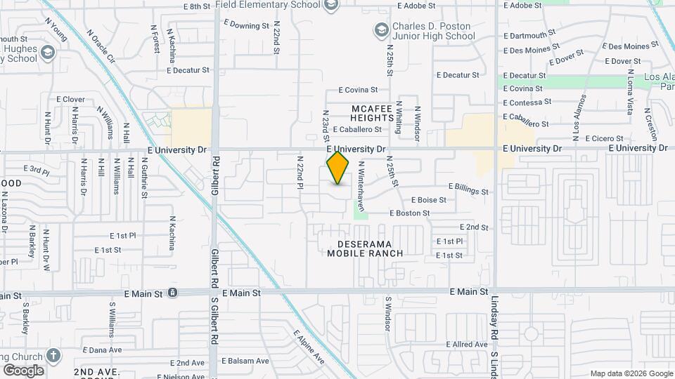 2301 E University Dr Mapa y Detalles de la Ubicación