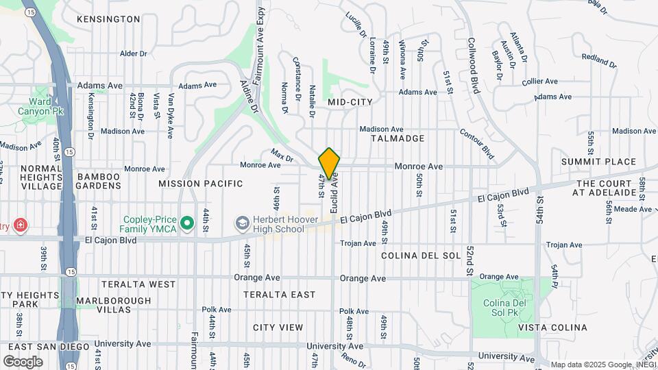 4470 Euclid Ave Map and Location Details