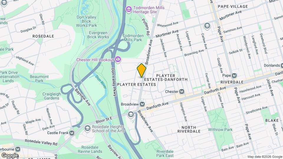 866 Broadview Ave Map and Location Details