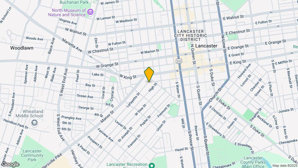 422 Lafayette St Mapa y Detalles de la Ubicación
