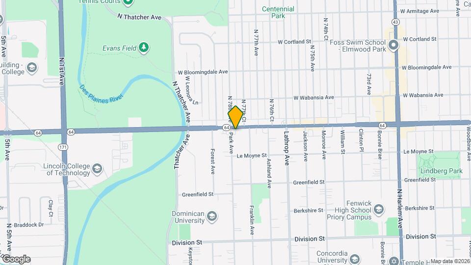 1539 Park Ave Map and Location Details