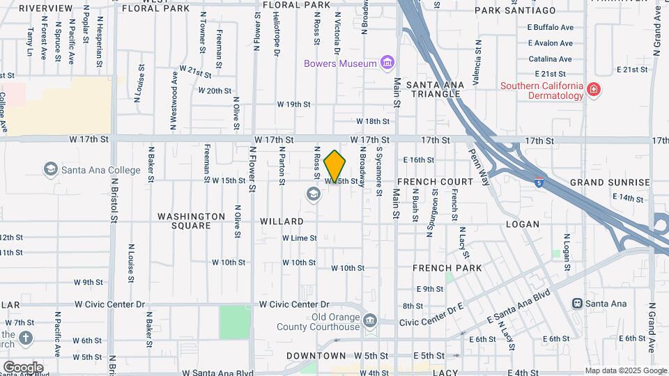 1414 N Durant St Map and Location Details