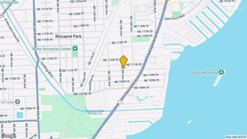 1301 NE 110th Ter Map and Location Details