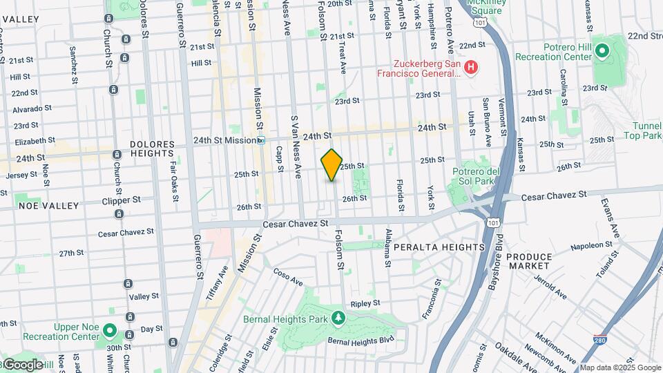 2952-2960 Folsom St Map and Location Details