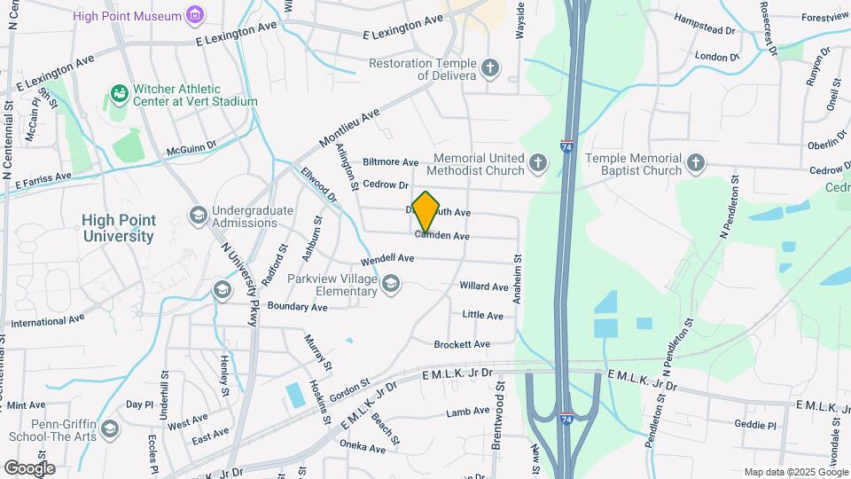 1206 Camden Ave Map and Location Details