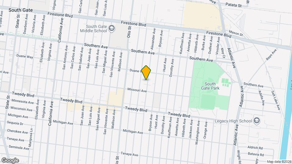 9601 Alexander Ave Mapa y Detalles de la Ubicación