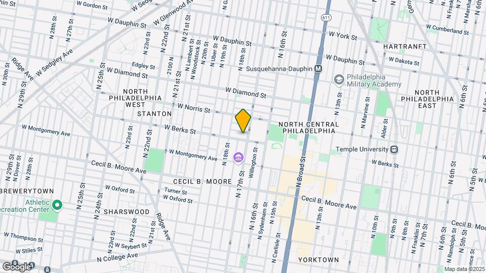1713 W Berks St Map and Location Details