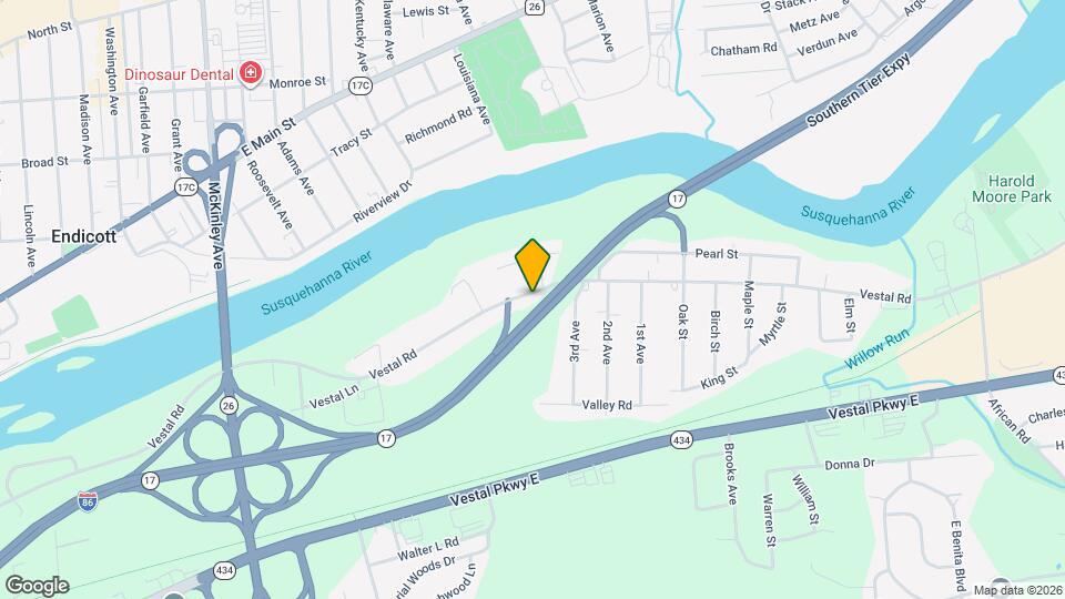 1216 Vestal Rd Map and Location Details