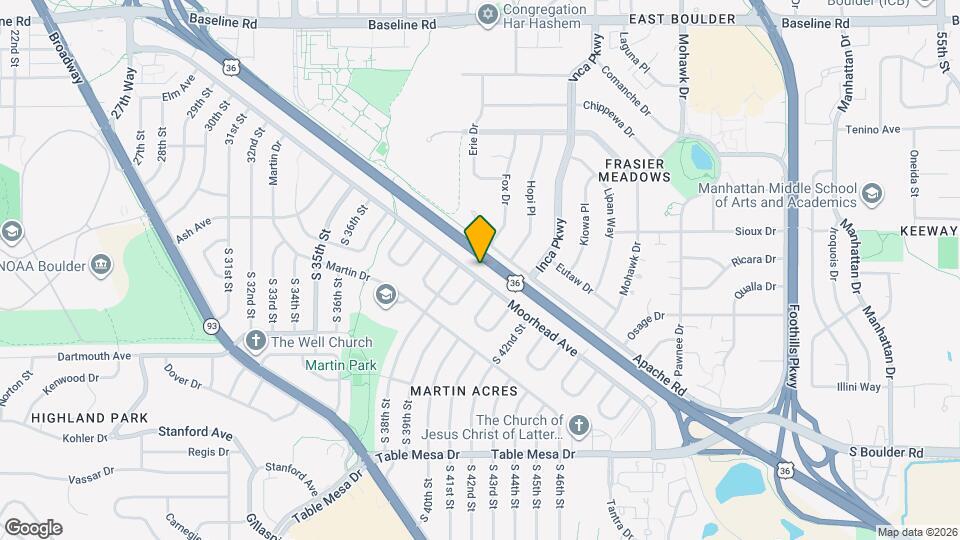 3895 Moorhead Ave Map and Location Details