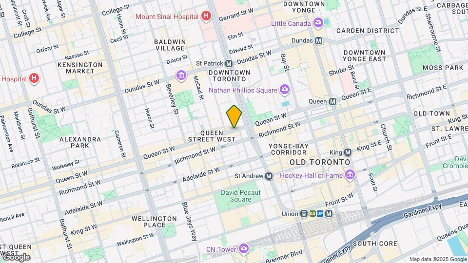 215 Queen St W Map and Location Details