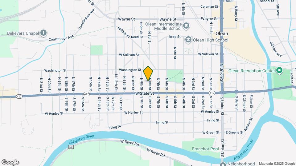 121 N 8th St, Unit 121 N 8th St Lower Map and Location Details