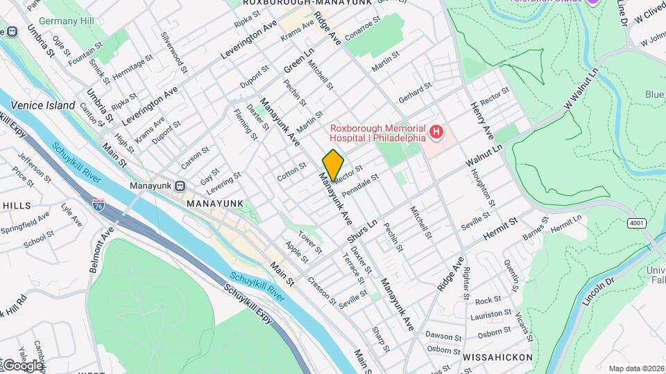 4223 Manayunk Ave Map and Location Details